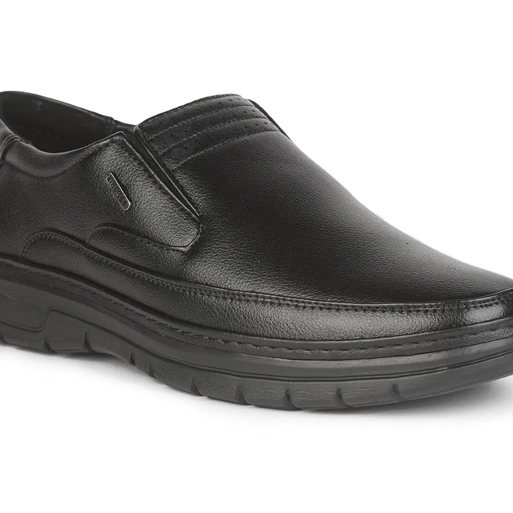 Fortune (Black) Formal Slip on Shoes For Men ER-34 By Liberty