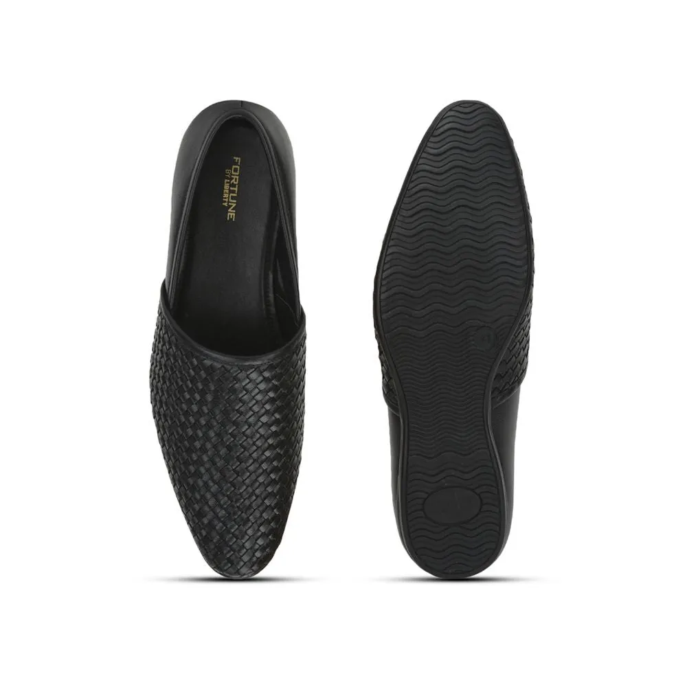 Fortune (Black) Formal Slip on Shoes For Men JPL-247 By Liberty