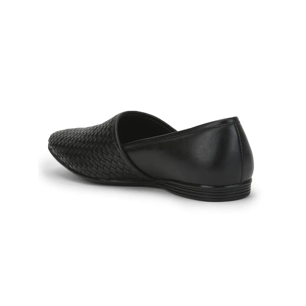 Fortune (Black) Formal Slip on Shoes For Men JPL-247 By Liberty