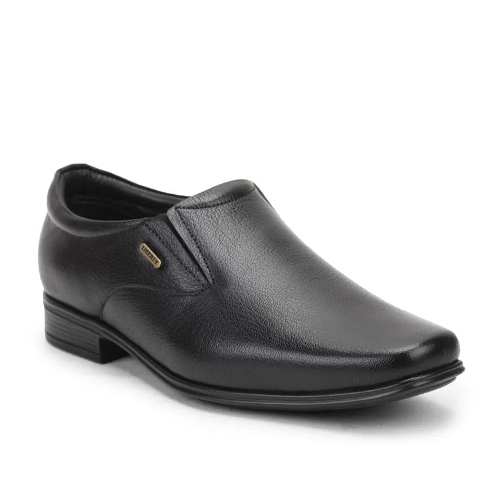 Fortune (Black) Formal Slip on Shoes For Men Uvl-306 By Liberty