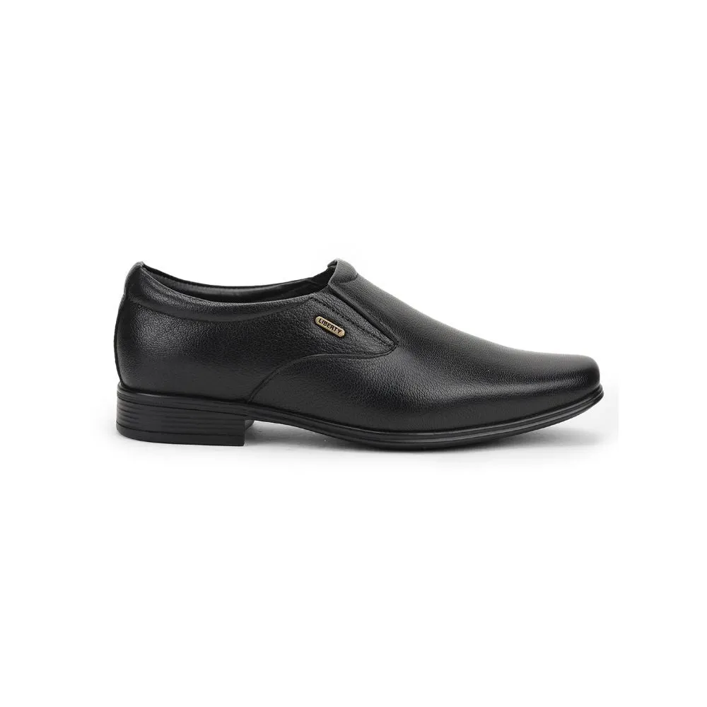 Fortune (Black) Formal Slip on Shoes For Men Uvl-306 By Liberty