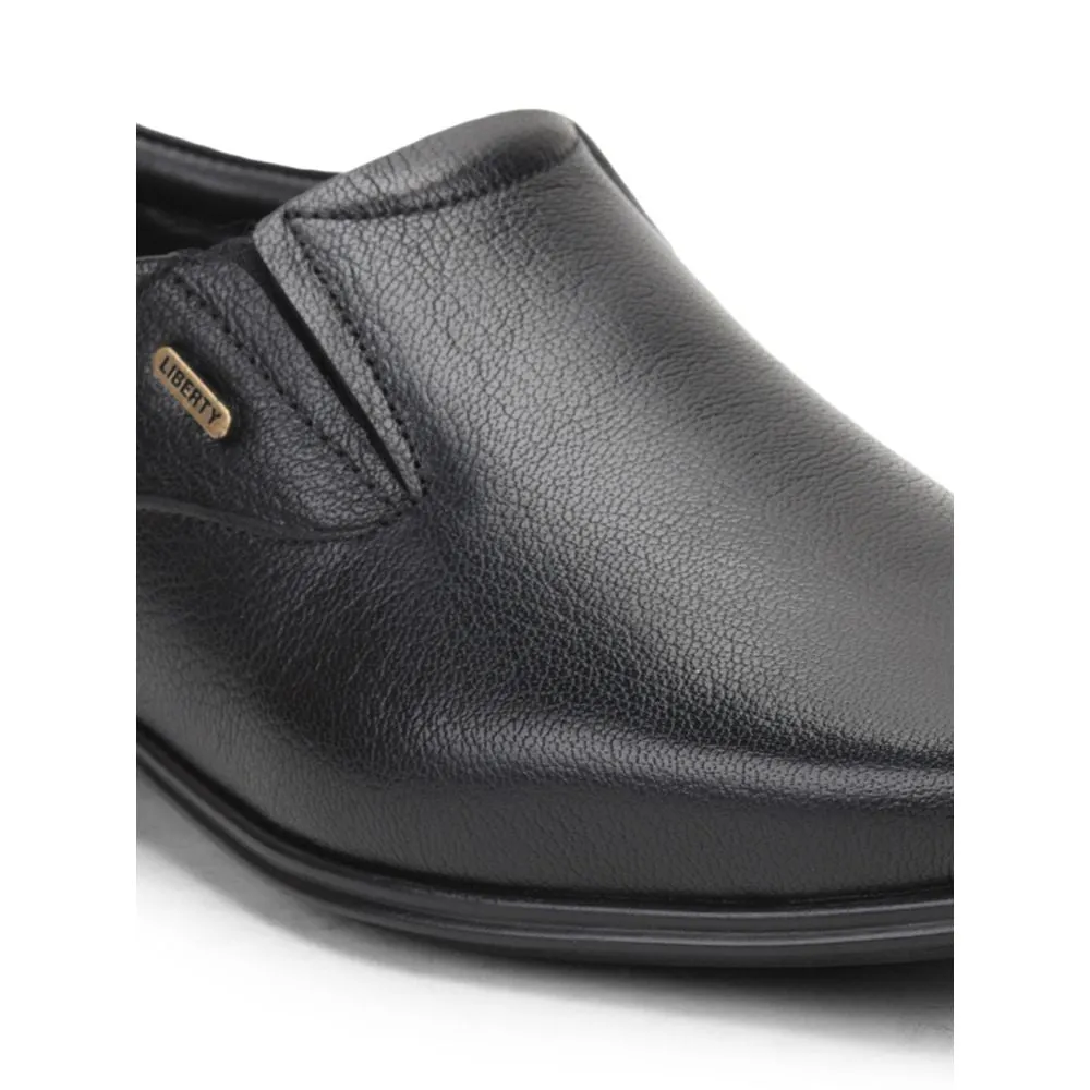 Fortune (Black) Formal Slip on Shoes For Men Uvl-306 By Liberty