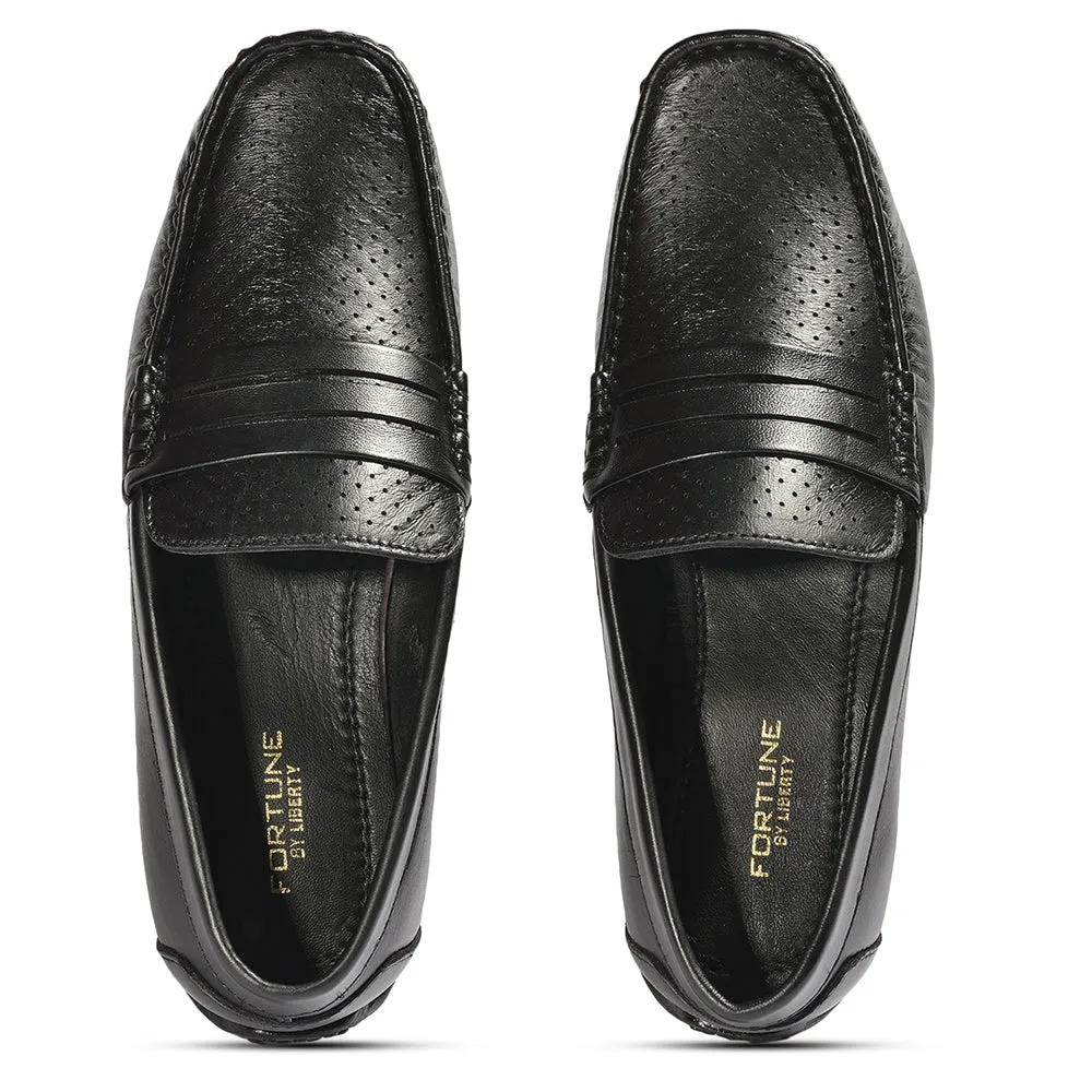 Fortune (Black) Penny Loafer Shoes For Men RL-114 By Liberty