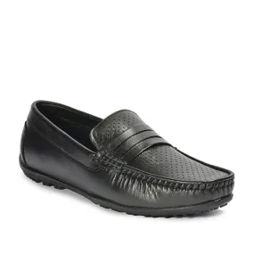 Fortune (Black) Penny Loafer Shoes For Men RL-114 By Liberty