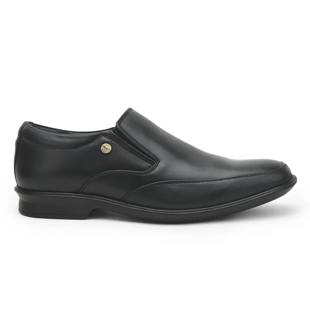 Fortune Formal Non Lacing Shoes For Men (Black) LUCIO-503 By Liberty