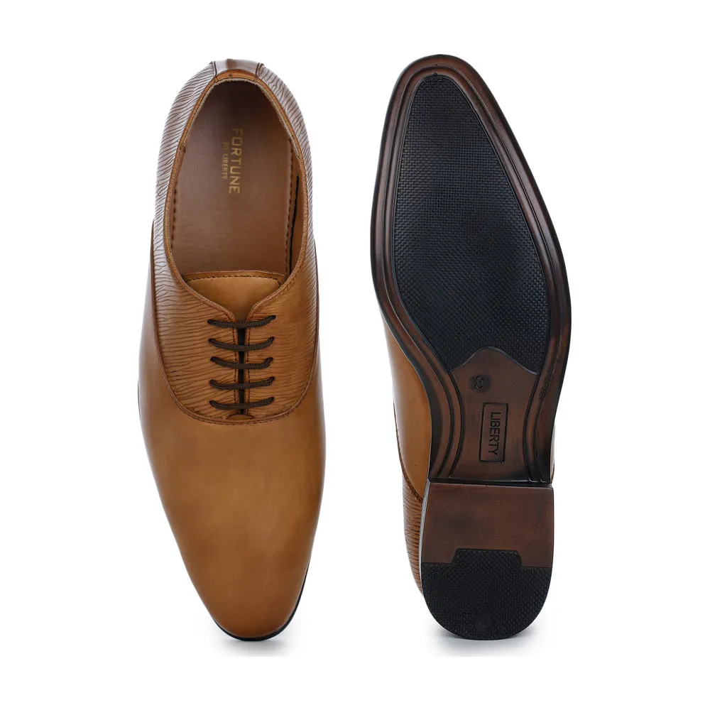 Fortune (Tan) Derby Shoes For Men FDY-109 By Liberty