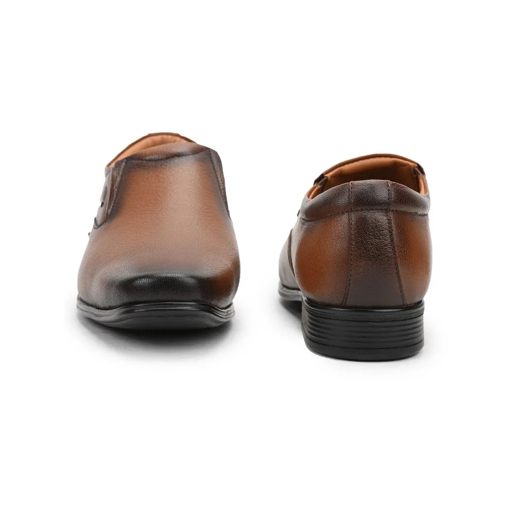 Fortune (Tan) Formal Slip on Shoes For Men Uvl-306 By Liberty