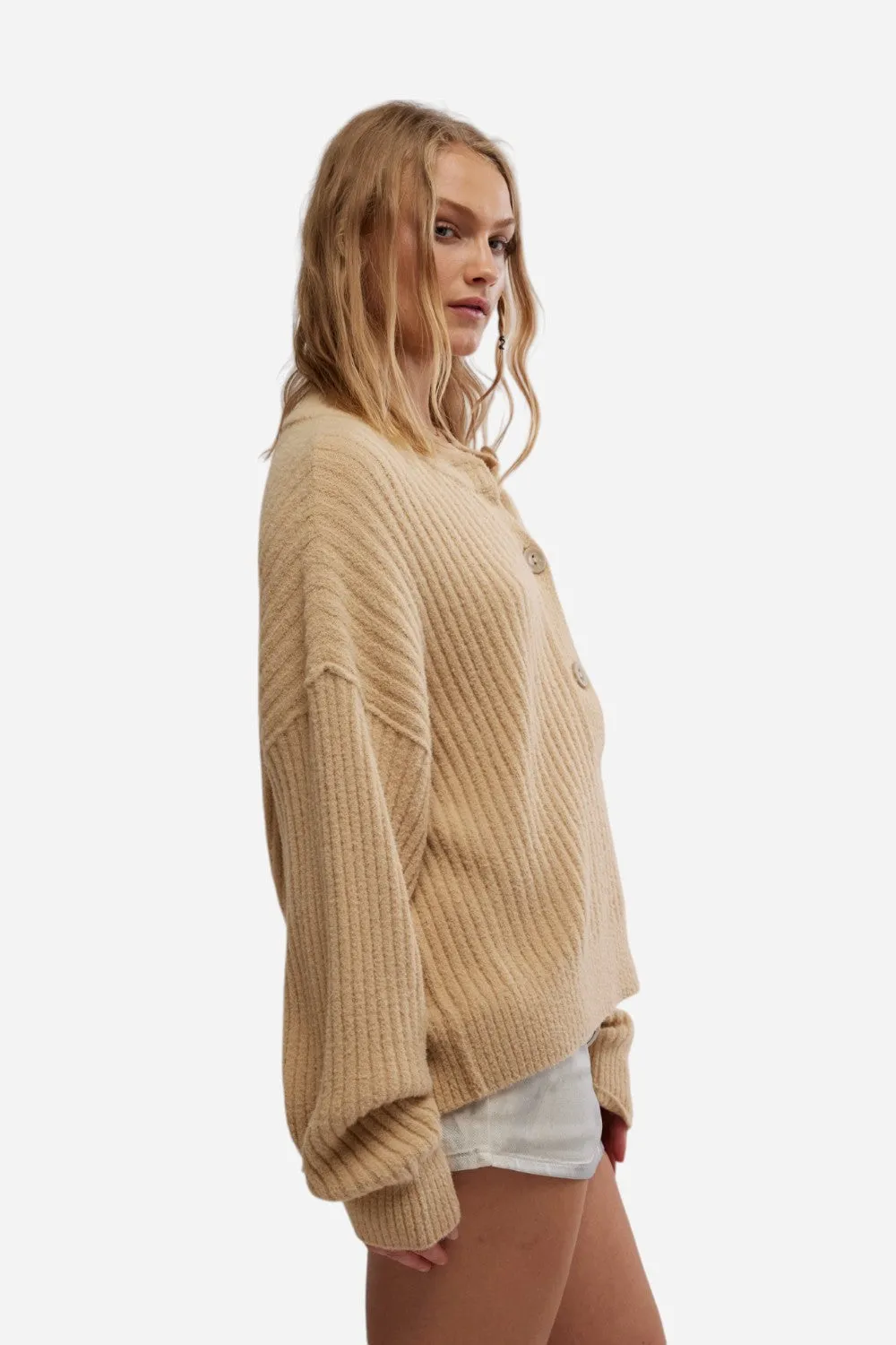 Free People Cocoa Henley in Sugar Cookie