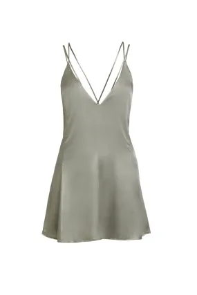 FREUDIAN SILK MINI SLIP {SAGE}