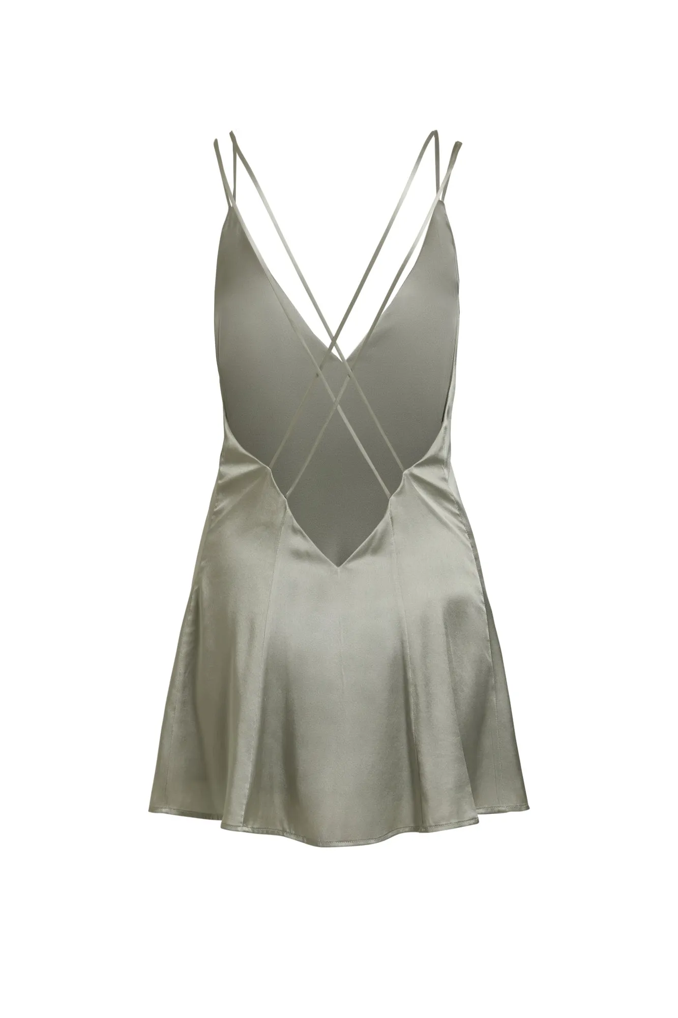 FREUDIAN SILK MINI SLIP {SAGE}