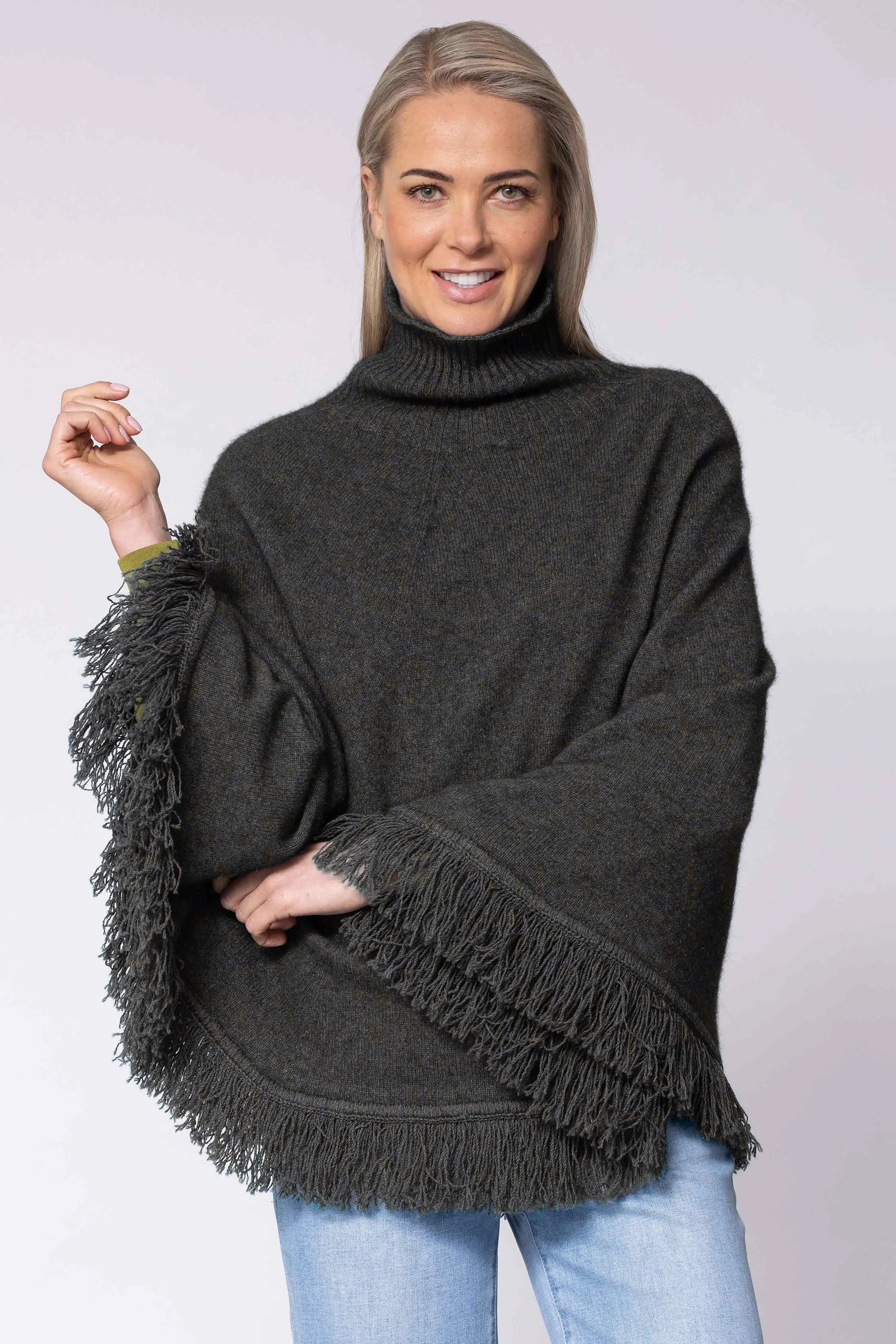 Fringed poncho