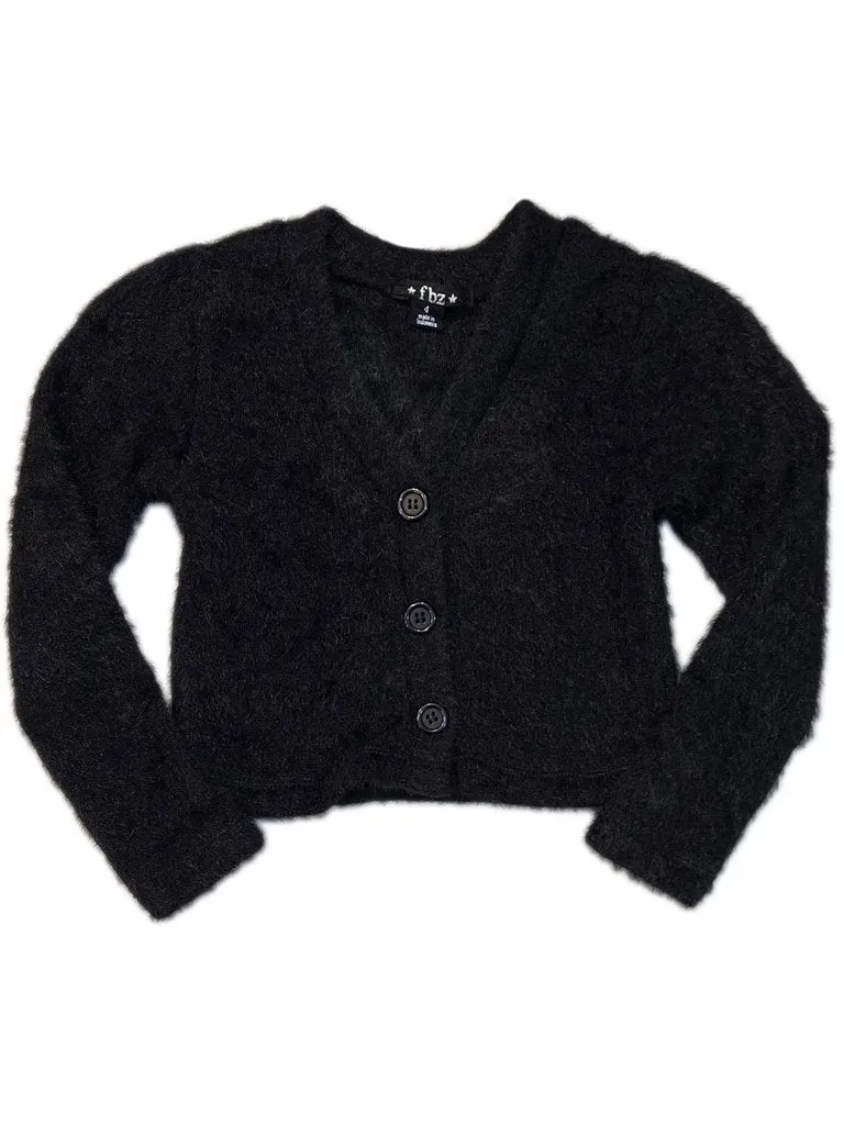 Fuzzy Black Cardigan