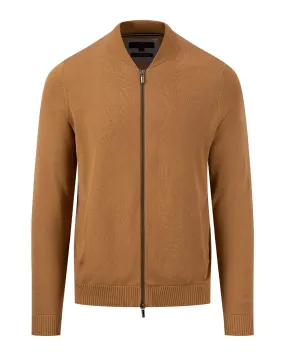 Fynch-Hatton Brown Classic Zip Cardigan