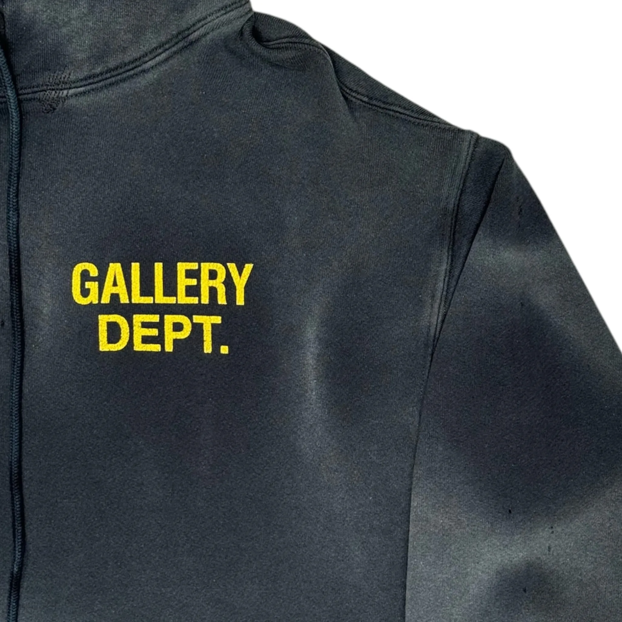 Gallery Department GD Sunfaded Pullover Hooded Sweatshirt Black