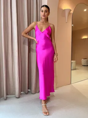 Ginia Noa Dress in Electric Pink