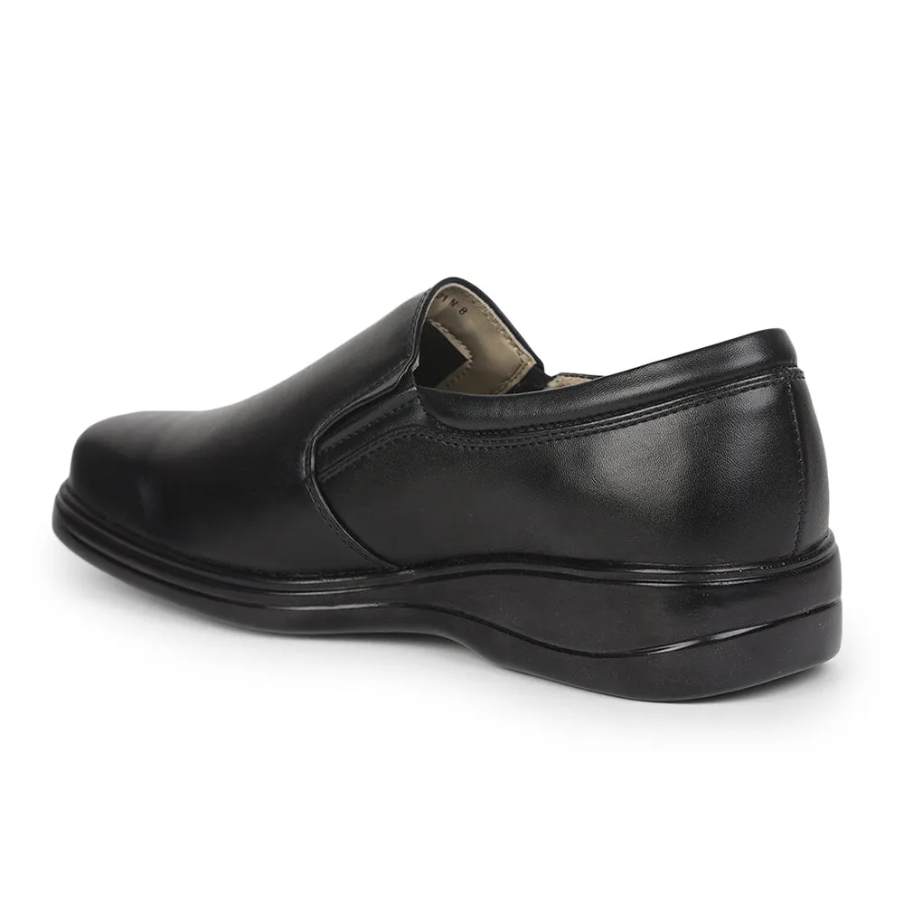 Gliders (Black) Formal Slip on Shoes For Men 2042-01 By Liberty