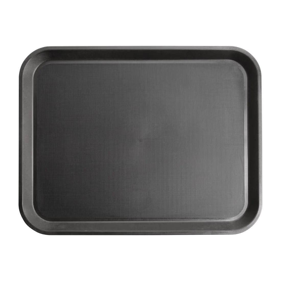 GM238 Kristallon Polypropylene Rectangular Non-Slip Tray Black 405mm