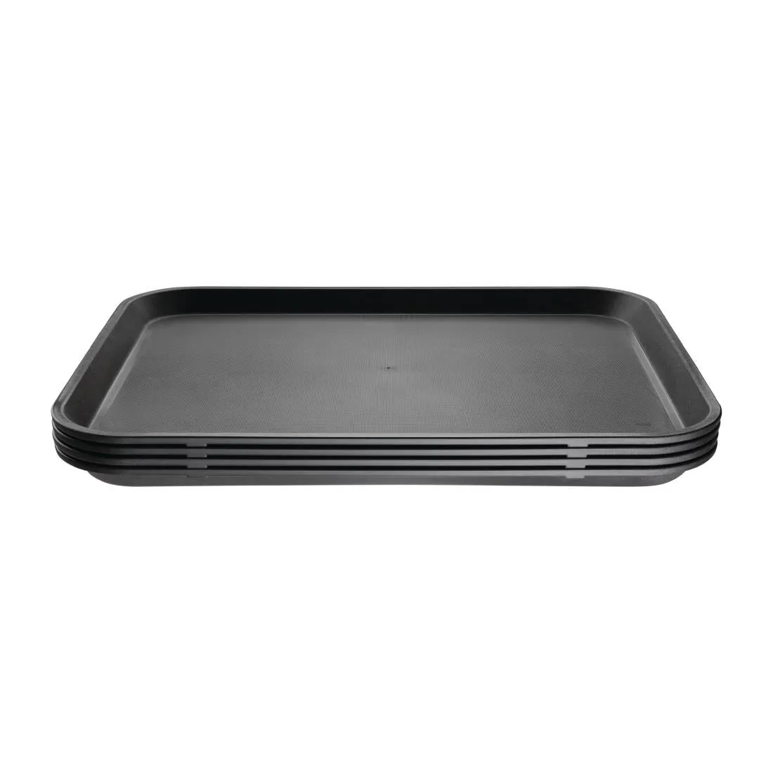 GM238 Kristallon Polypropylene Rectangular Non-Slip Tray Black 405mm