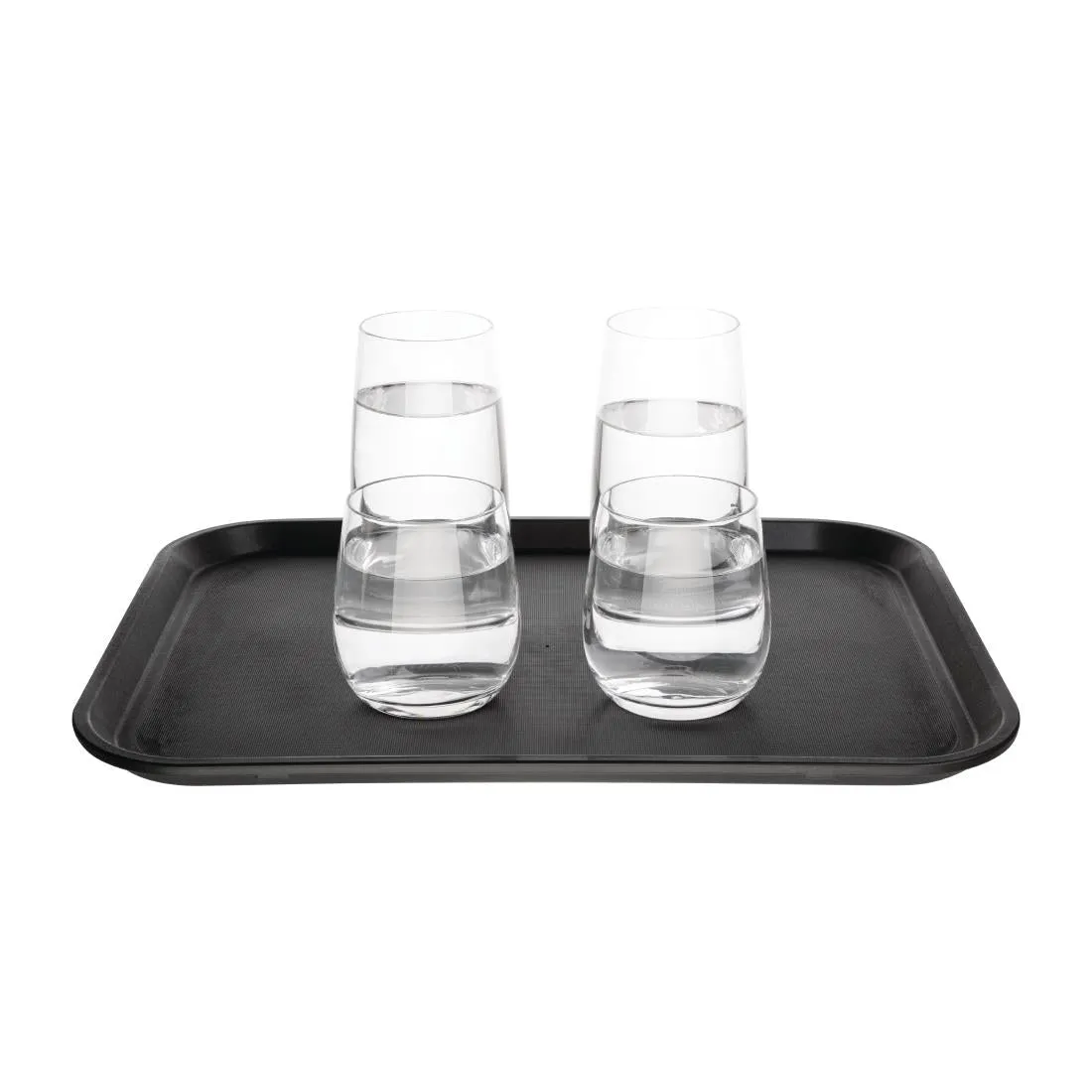 GM238 Kristallon Polypropylene Rectangular Non-Slip Tray Black 405mm