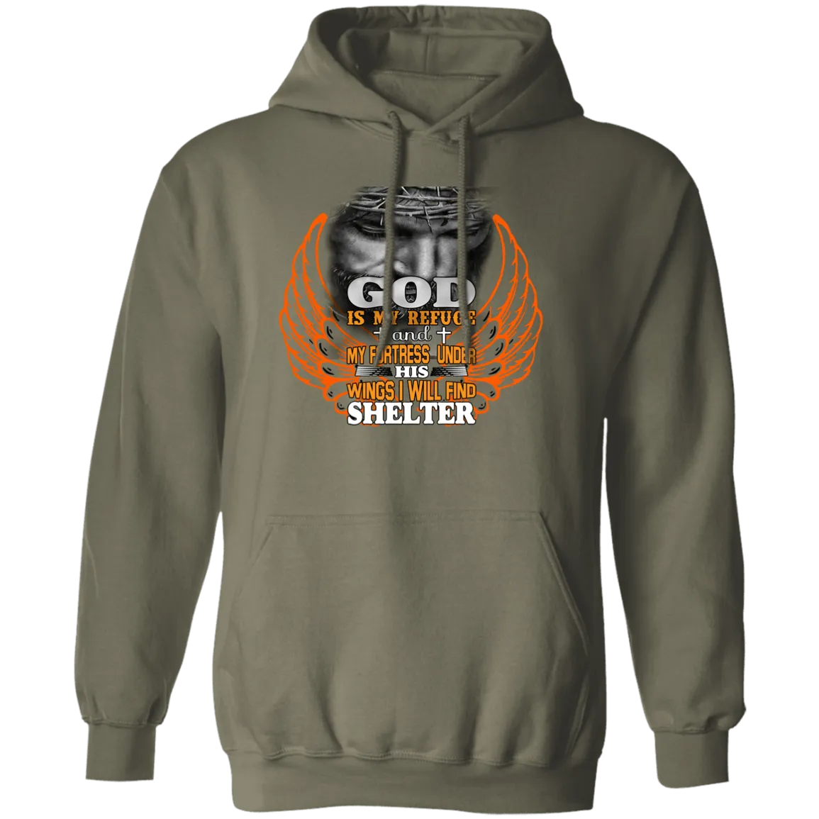 God is my Refuge Pullover Hoodie