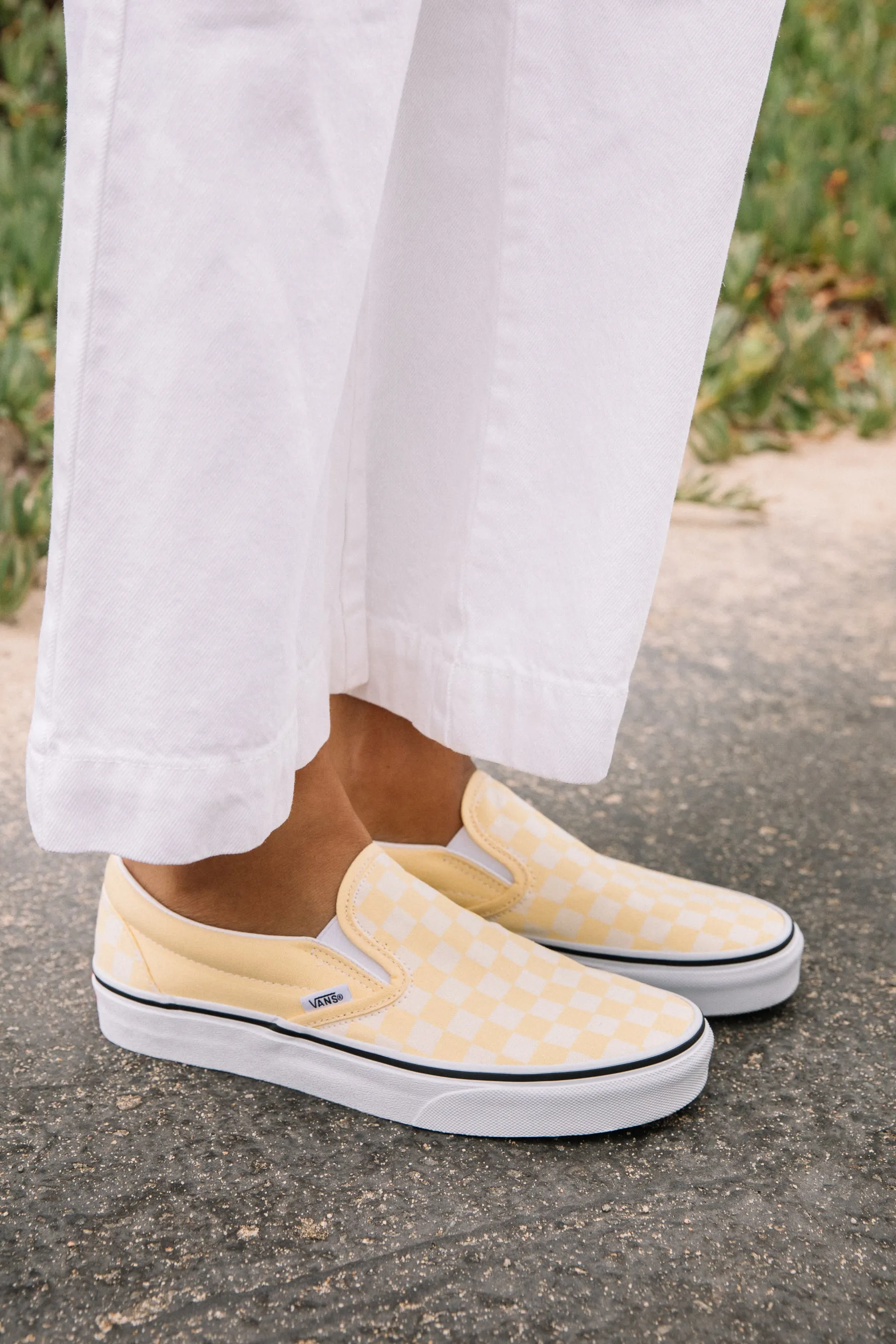 Golden Haze Checkerboard Slip-On