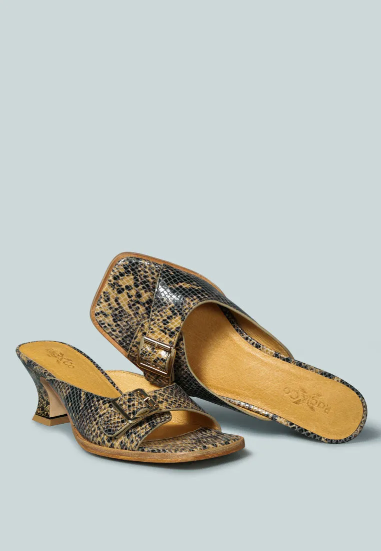 Gomez-Art-Nouveau Leather Slip-On Sandal