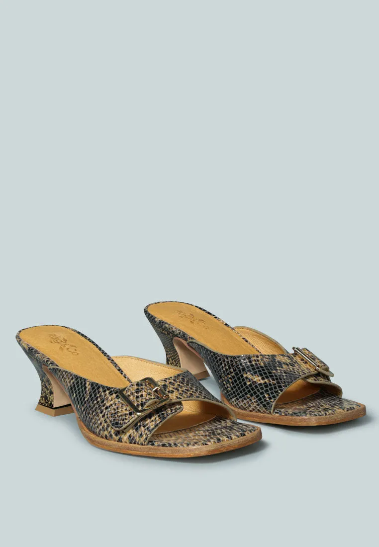 Gomez-Art-Nouveau Leather Slip-On Sandal