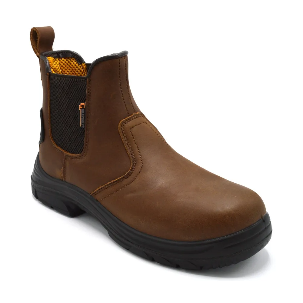 Grafters-M9509B Brown  Chelsea Dealer Safety Boot S3 - Brown - 4E Fitting