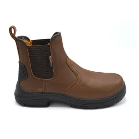 Grafters-M9509B Brown  Chelsea Dealer Safety Boot S3 - Brown - 4E Fitting