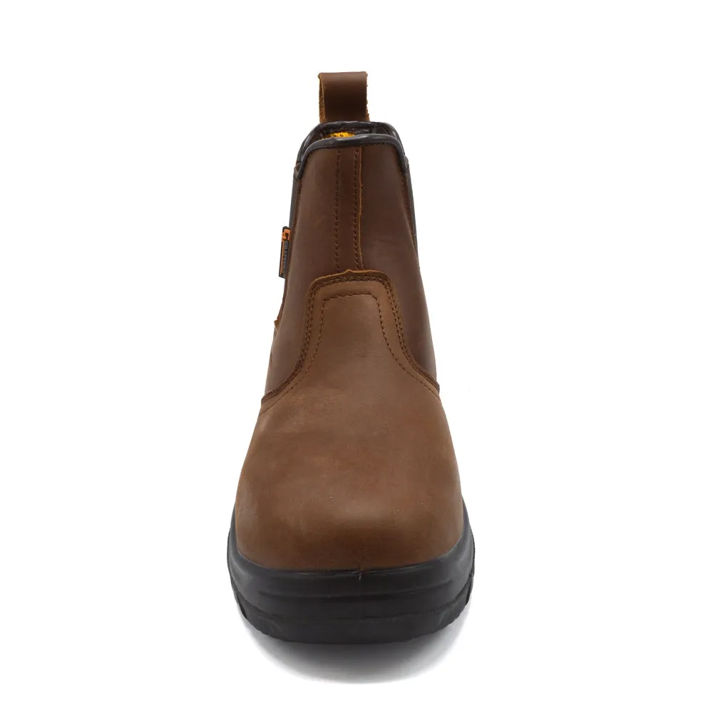 Grafters-M9509B Brown  Chelsea Dealer Safety Boot S3 - Brown - 4E Fitting