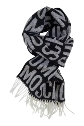 Grey merino scarf Moschino