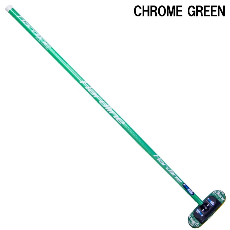 Hardline 1 1/8" Green Chrome IcePad2 Carbon Fiber Curling Brush