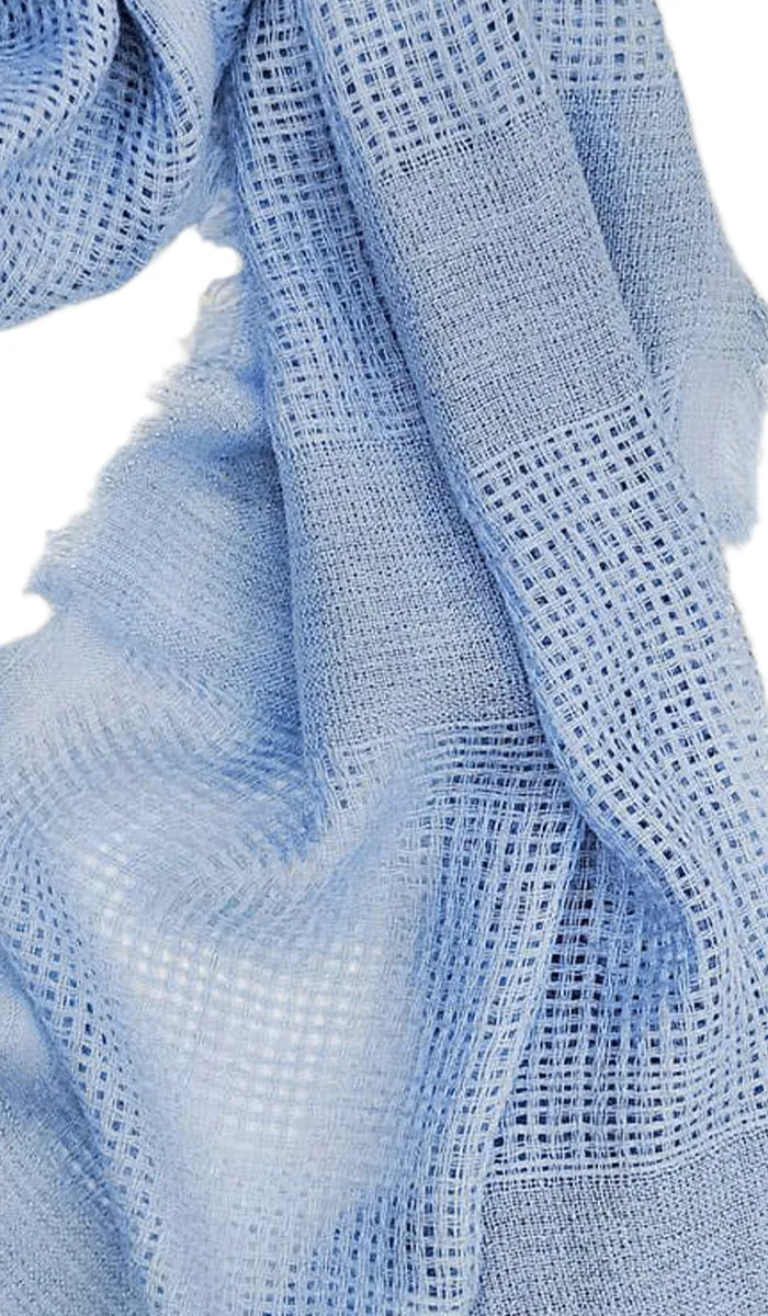 Hawa Non-slip Mesh Shimmer Wrap Hijab - Sky Blue