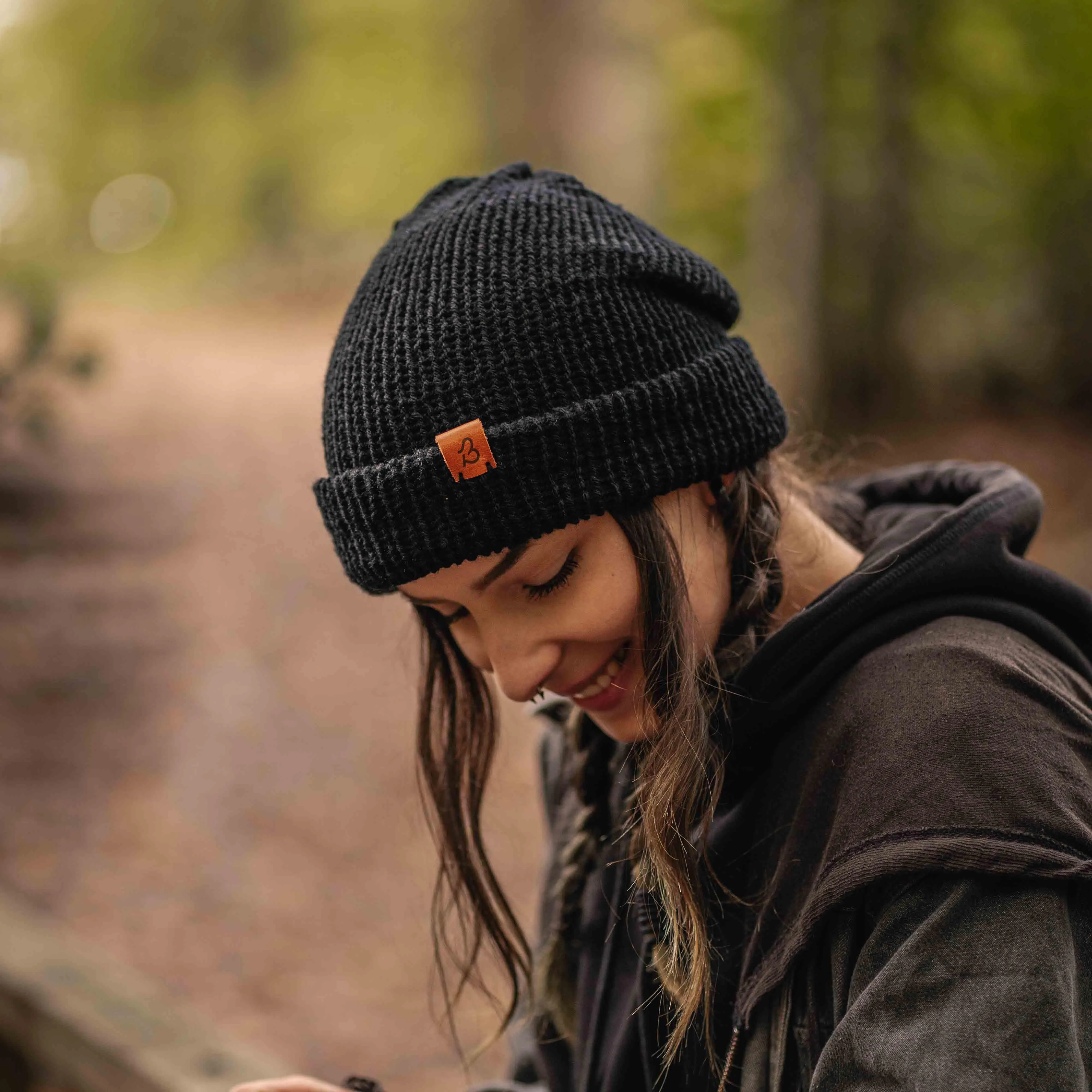 Hazel Brown Wooly Beanie Hat