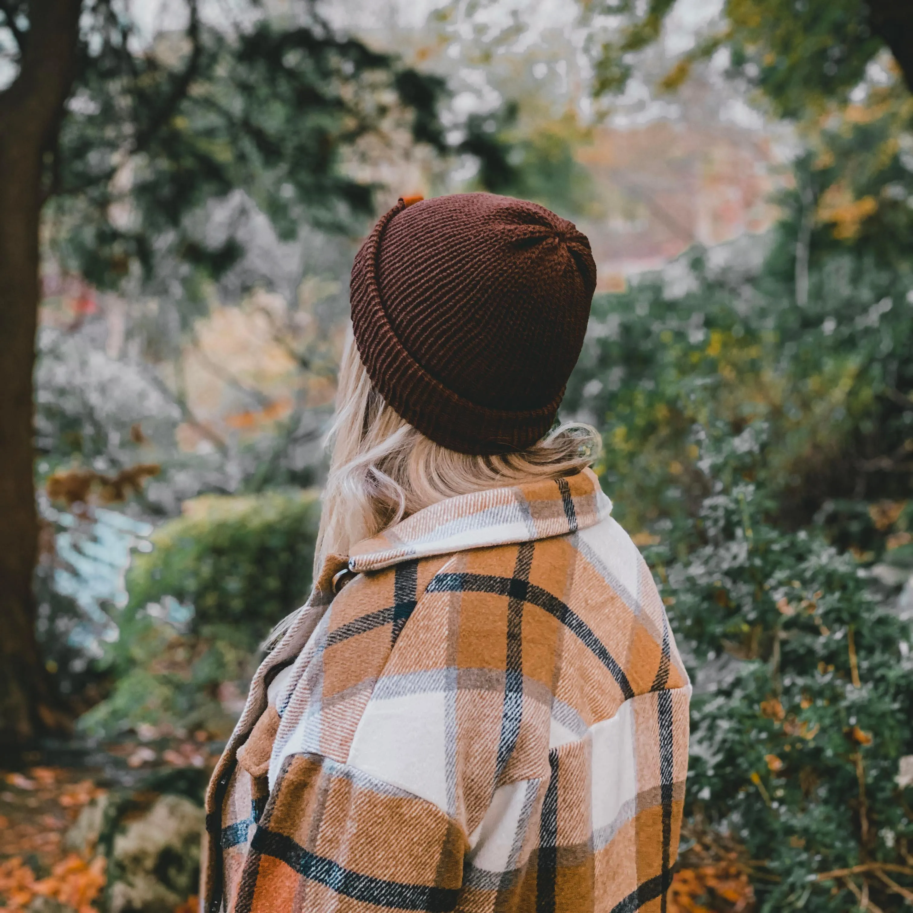 Hazel Brown Wooly Beanie Hat