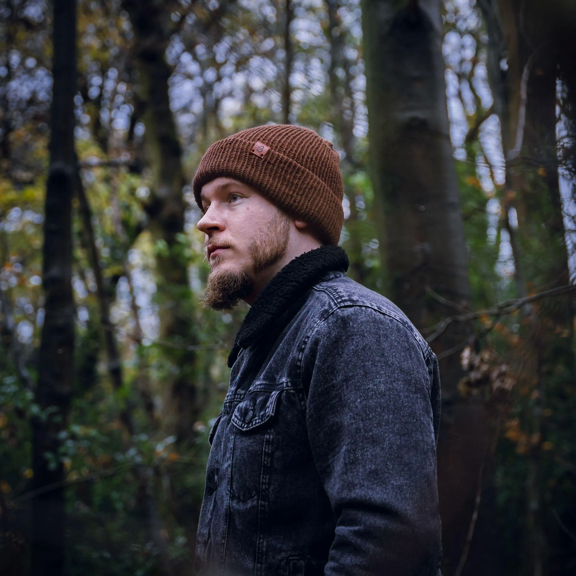 Hazel Brown Wooly Beanie Hat