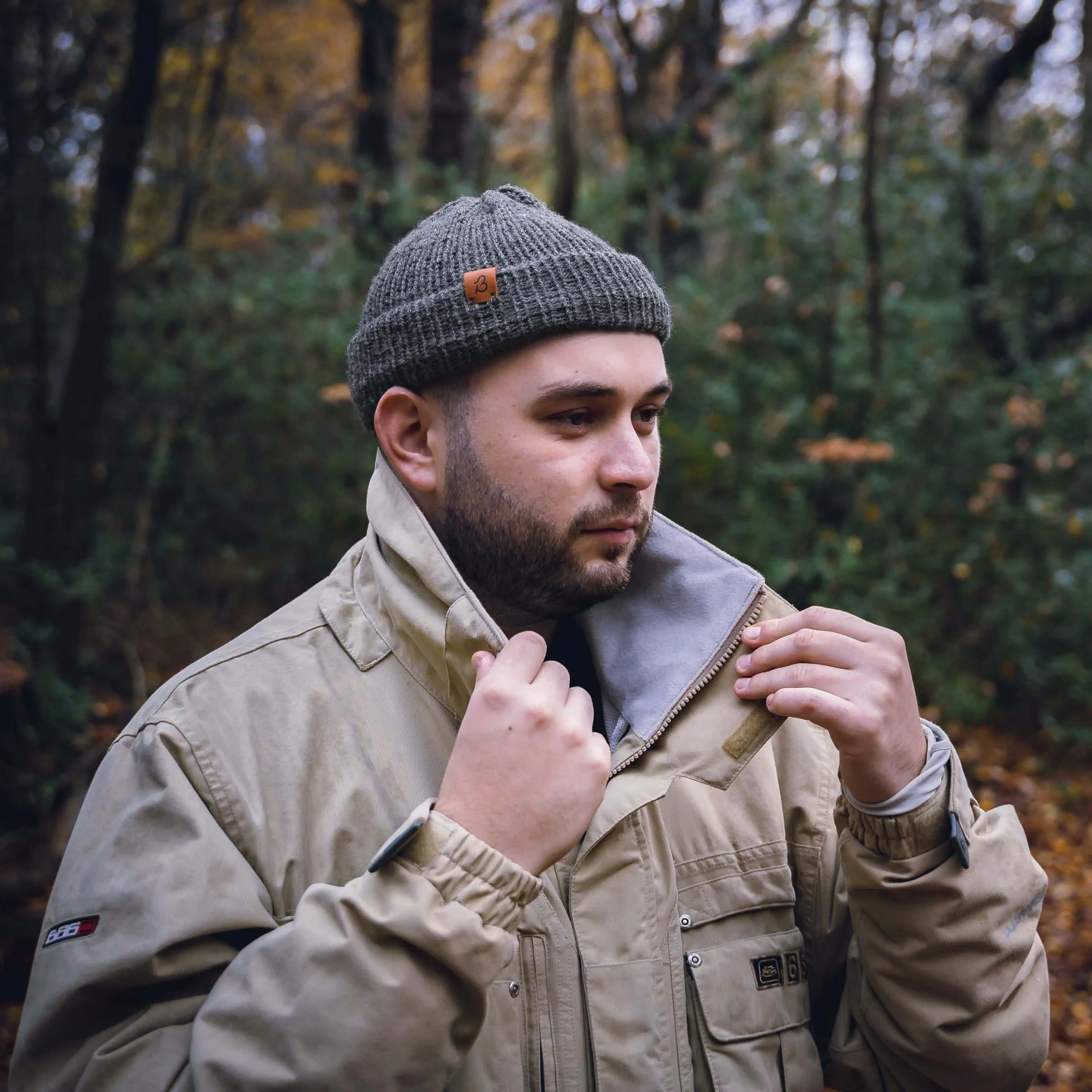 Hazel Brown Wooly Beanie Hat