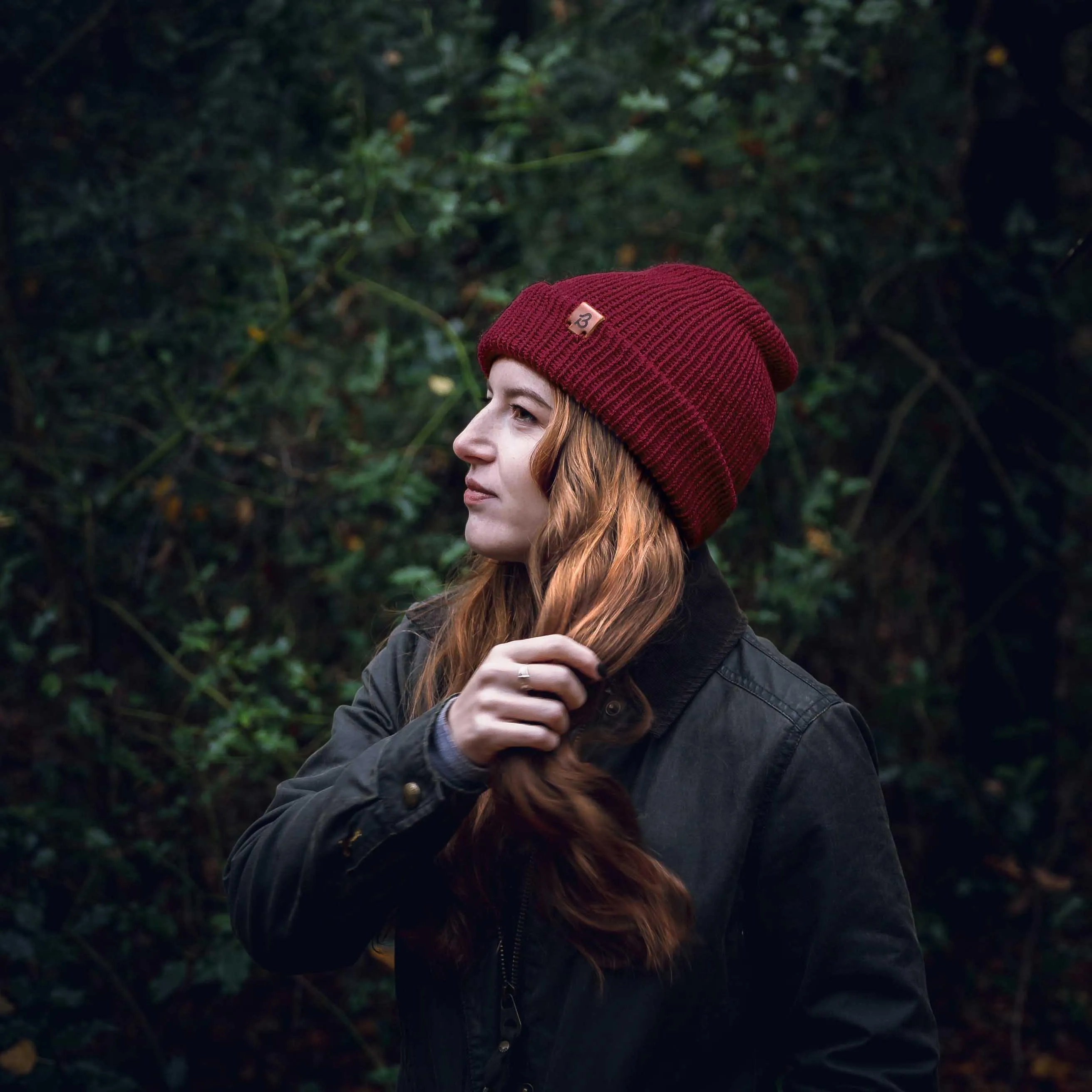 Hazel Brown Wooly Beanie Hat