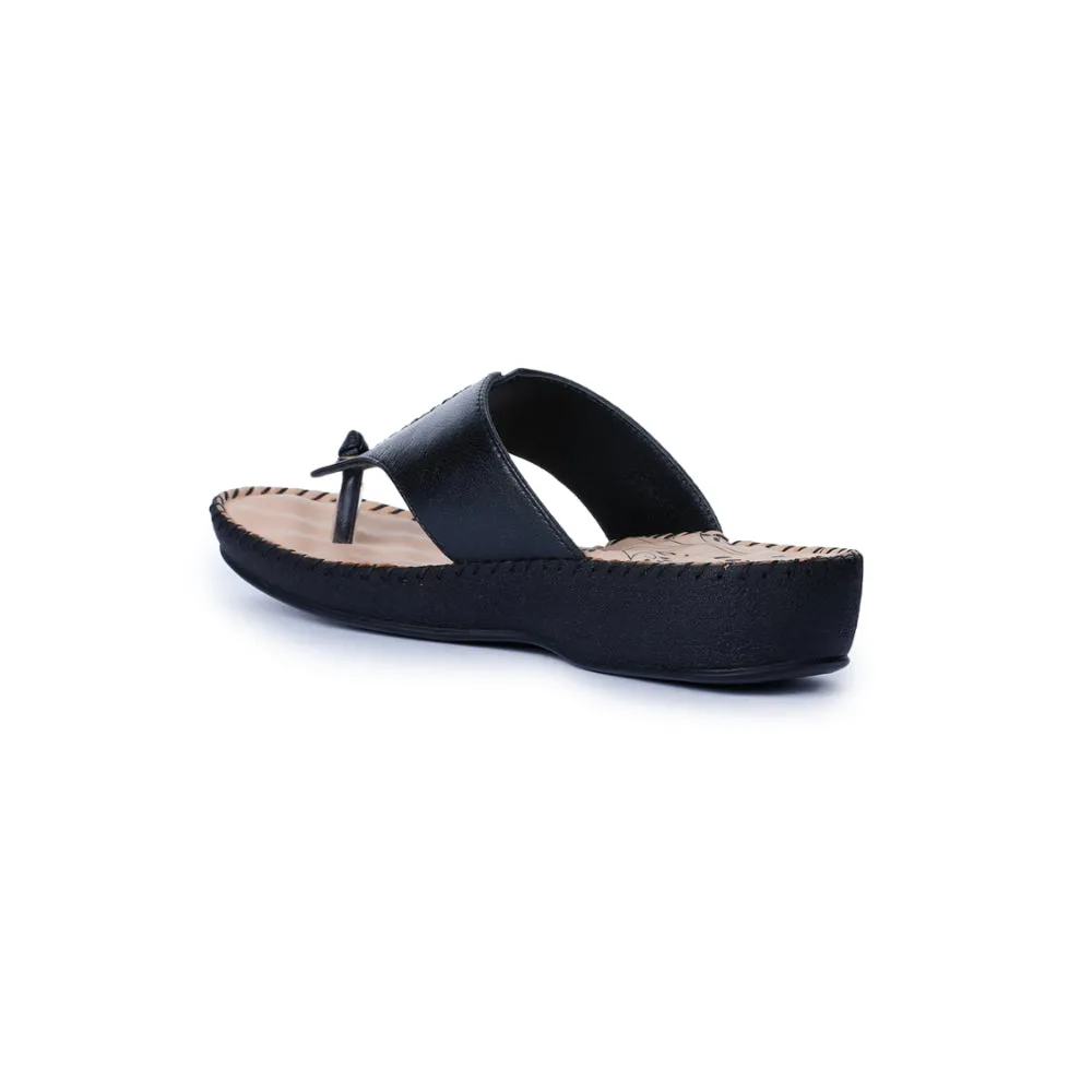 Healers By Liberty DR-519 Comfort Black Slippers For Women