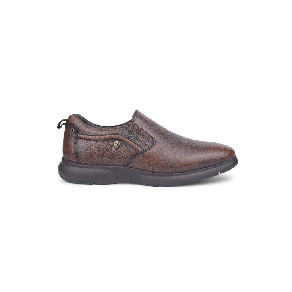 Healers By Liberty Mens OSL-43 Brown Formal Non Lacing Shoes