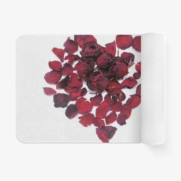 Heart Rose  Non-Slip Soft Kitchen Mat Bath Rug Doormat