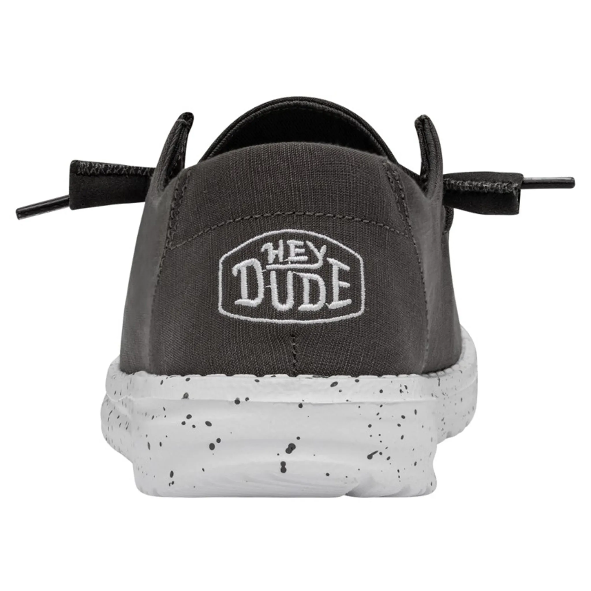 Hey Dude Women's Wendy Slub Canvas Dark Grey Shoes