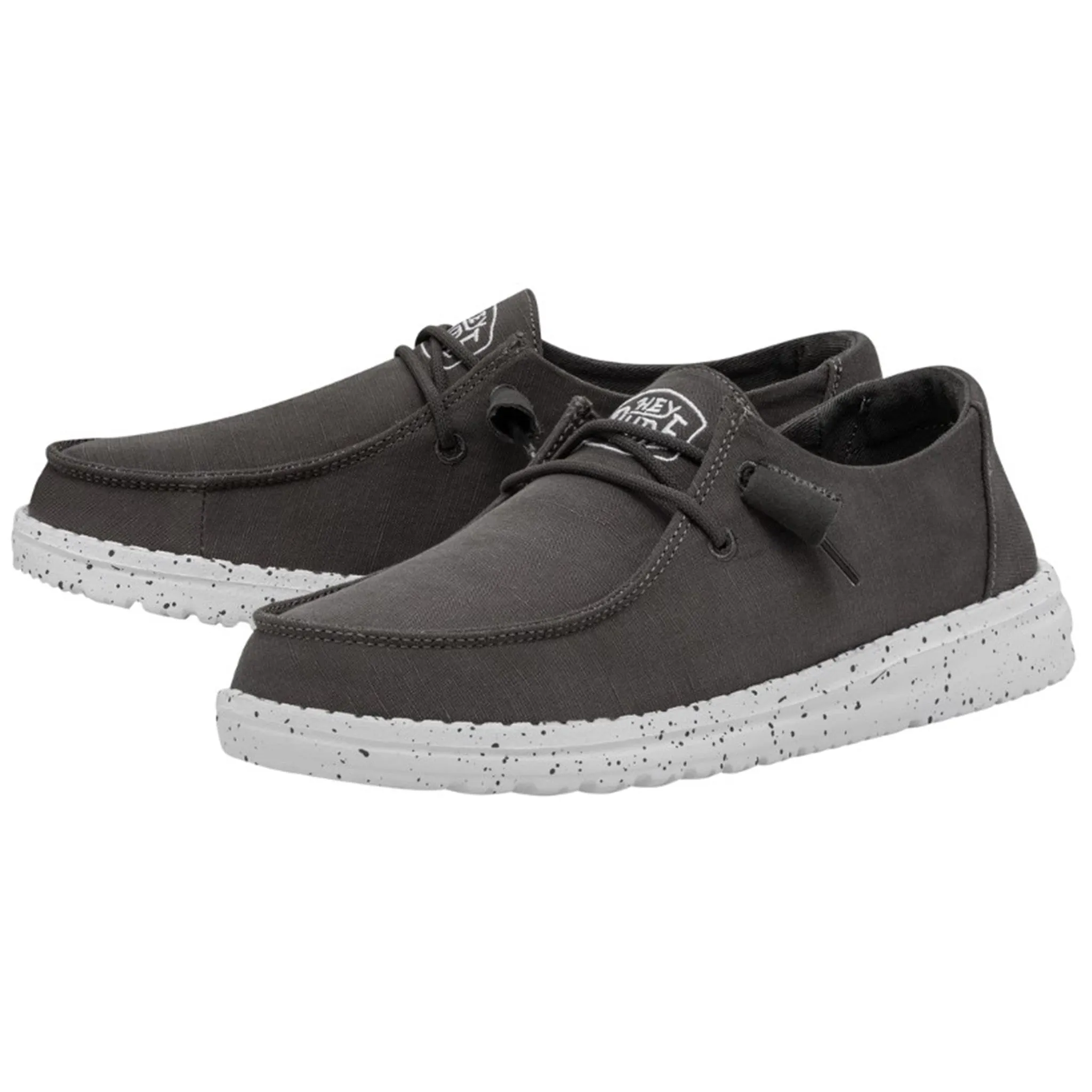 Hey Dude Women's Wendy Slub Canvas Dark Grey Shoes