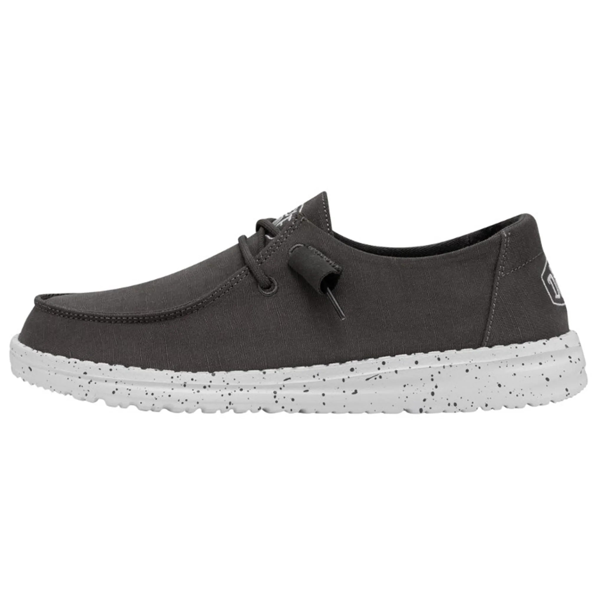 Hey Dude Women's Wendy Slub Canvas Dark Grey Shoes