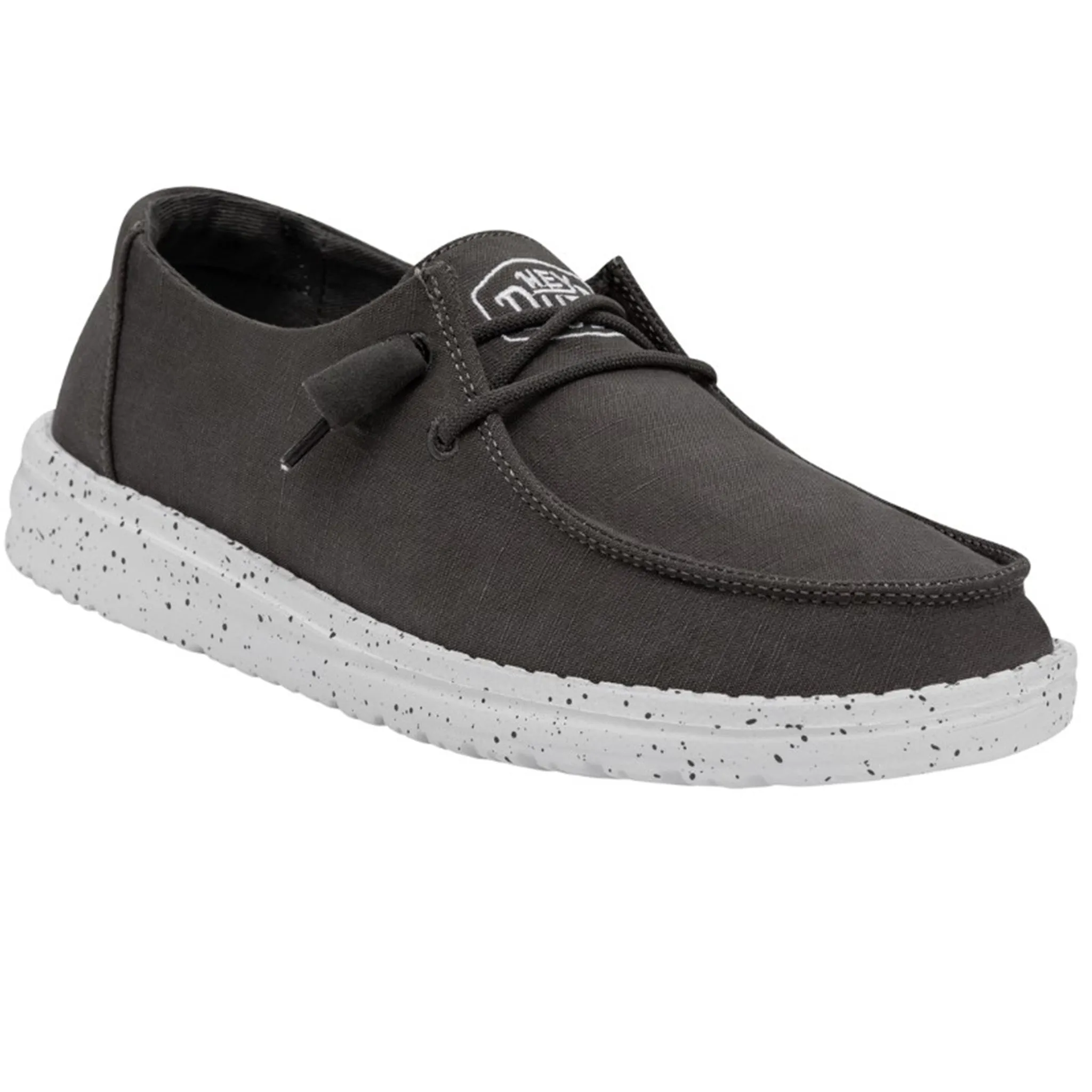 Hey Dude Women's Wendy Slub Canvas Dark Grey Shoes