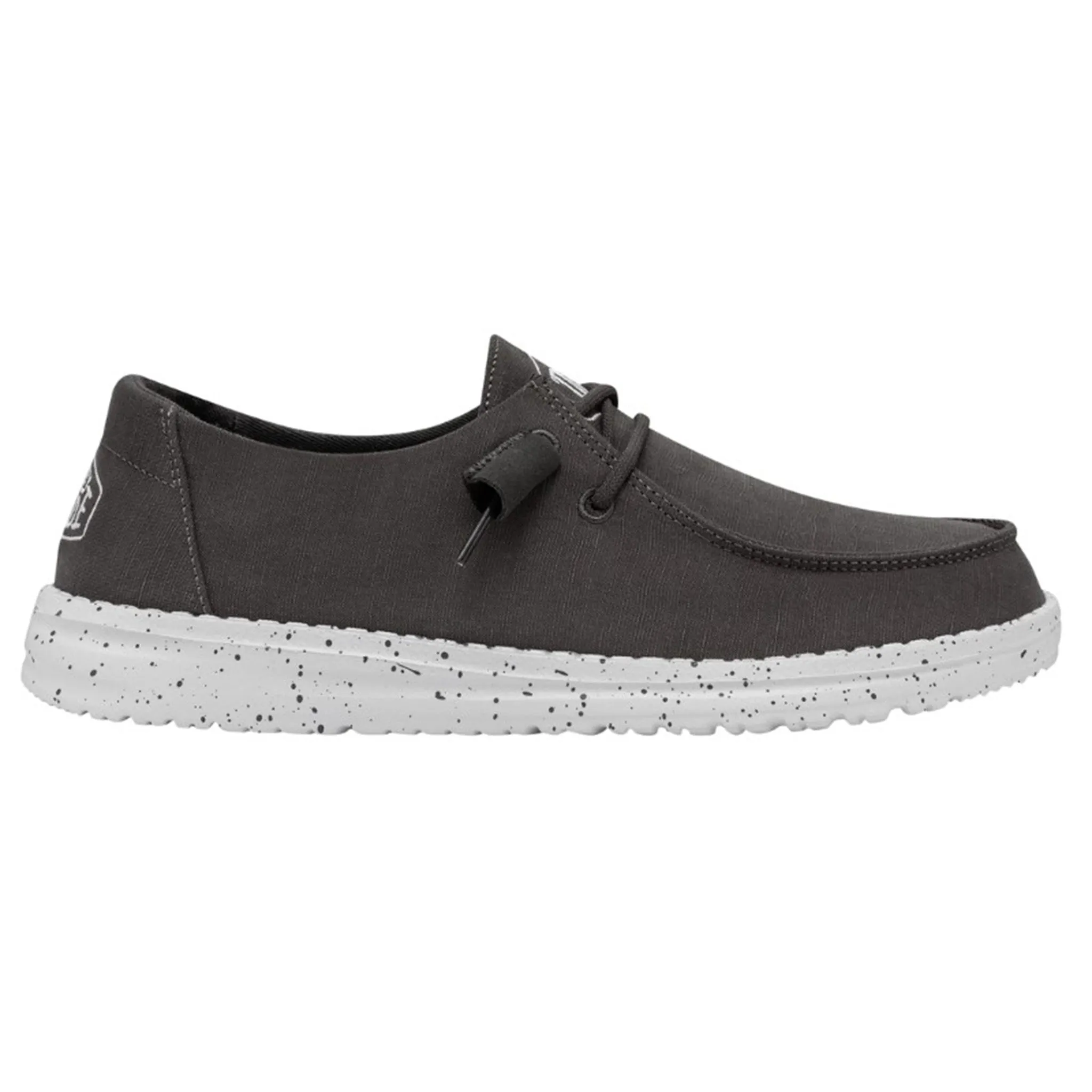 Hey Dude Women's Wendy Slub Canvas Dark Grey Shoes