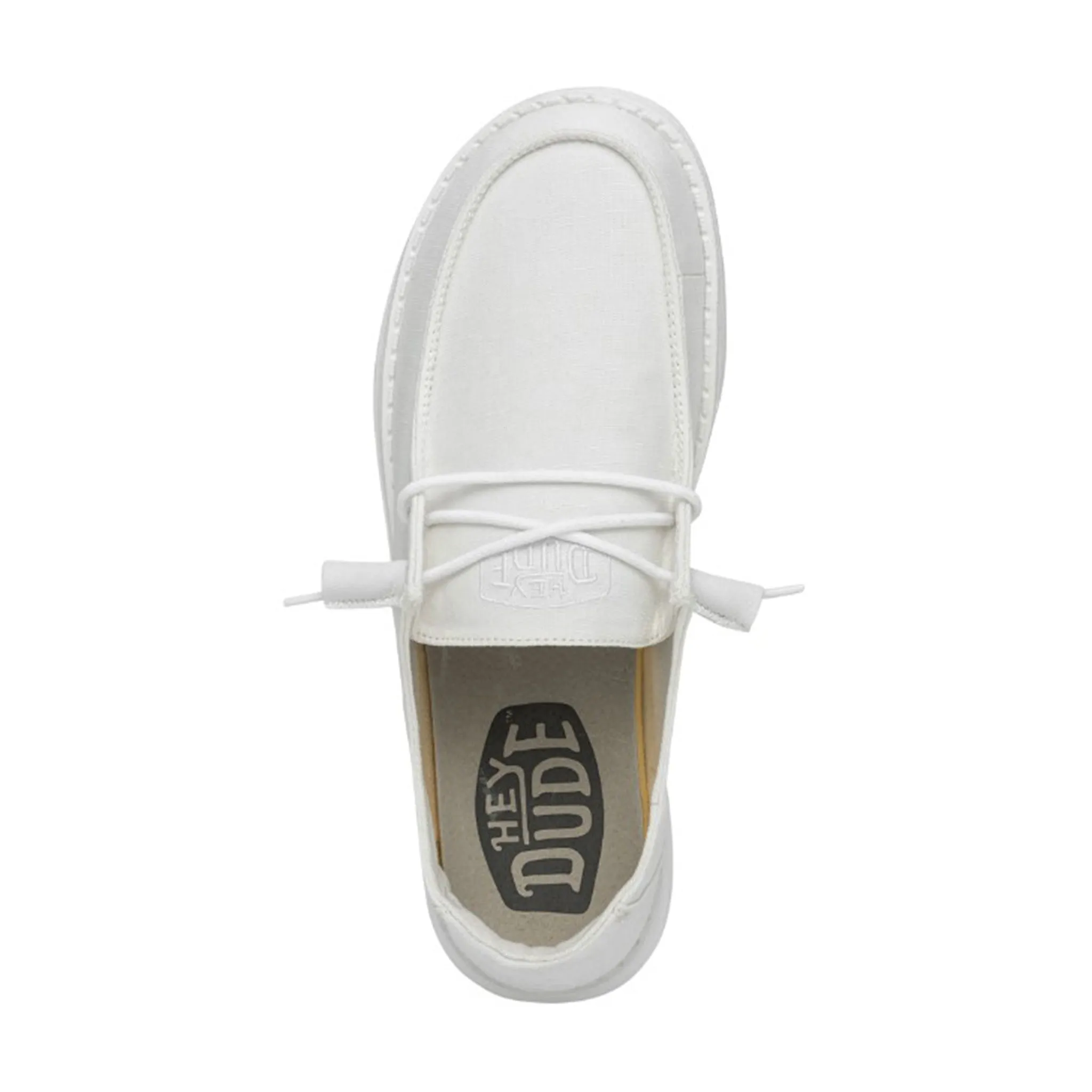 Hey Dude Women's Wendy Slub Canvas White Shoes