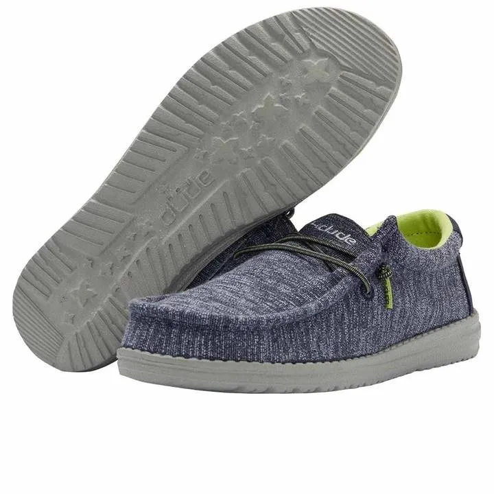 Hey Dude Youth Wally Stretch Navy