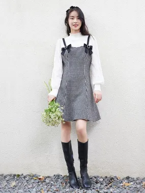 Houndstooth Coat Slip Dress