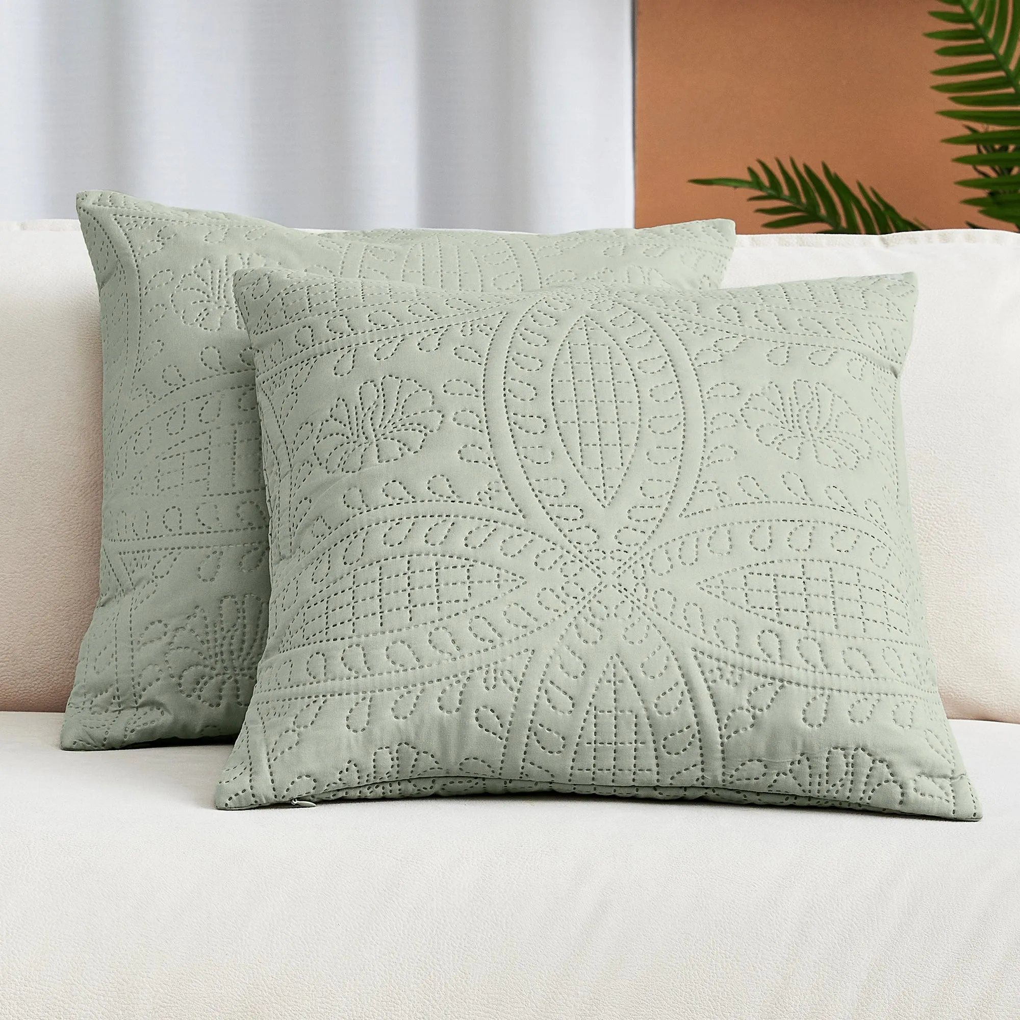 Iconic 2-Piece Ultrasonic Throw Pillow Cover Set